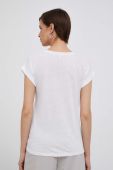 Футболка з домішкою льону Pepe Jeans колір білий