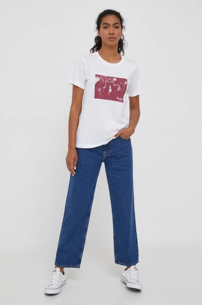 Футболка Pepe Jeans жіноча колір білий (3404935) фото 2
