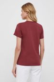 Бавовняна футболка Pepe Jeans Bria колір бордовий