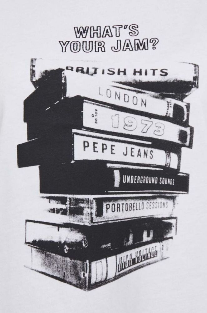 Бавовняна футболка Pepe Jeans колір білий (3404949) фото 5