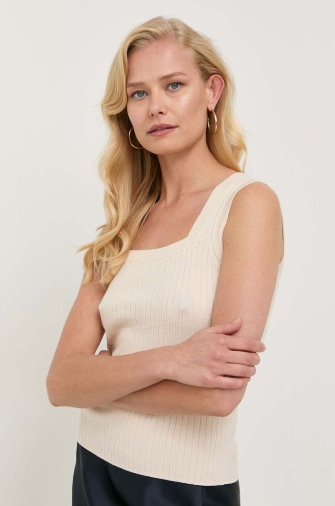 Топ Max Mara Leisure жіночий колір бежевий фото 4