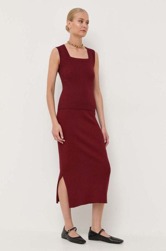 Топ Max Mara Leisure жіночий колір бордовий фото 2