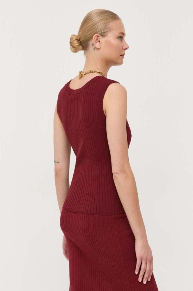 Топ Max Mara Leisure жіночий колір бордовий фото 3