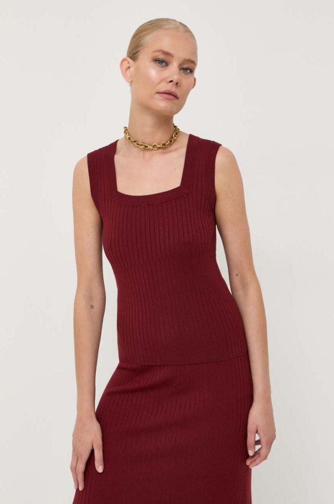 Топ Max Mara Leisure жіночий колір бордовий фото 4