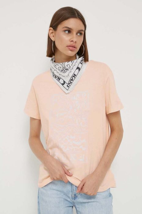 Бавовняна футболка Roxy колір рожевий (3411957)