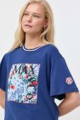 Бавовняна футболка MAX&Co. Supermax x Superga колір синій