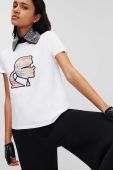 Бавовняна футболка Karl Lagerfeld колір білий (3366958)