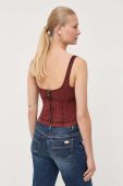 Топ Patrizia Pepe жіночий колір бордовий (3395270)