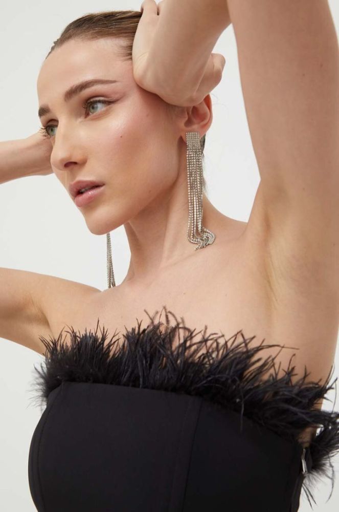 Топ Patrizia Pepe жіночий колір чорний однотонна фото 4