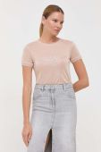 Футболка Patrizia Pepe жіноча колір бежевий (3386427)