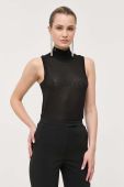 Топ Patrizia Pepe жіночий колір чорний півгольф (3382165)
