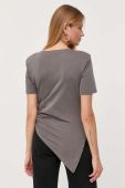 Бавовняна футболка Patrizia Pepe колір сірий (3388856)