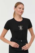 Футболка Patrizia Pepe жіноча колір чорний (3391645)