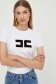 Бавовняна футболка Elisabetta Franchi жіночий колір білий