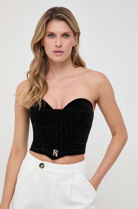 Топ Elisabetta Franchi жіночий колір чорний (3645664)