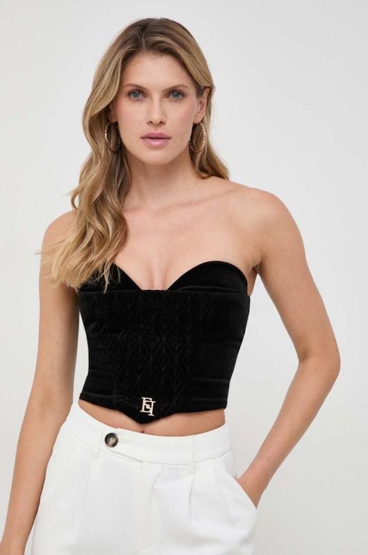Топ Elisabetta Franchi жіночий колір чорний (3645664)
