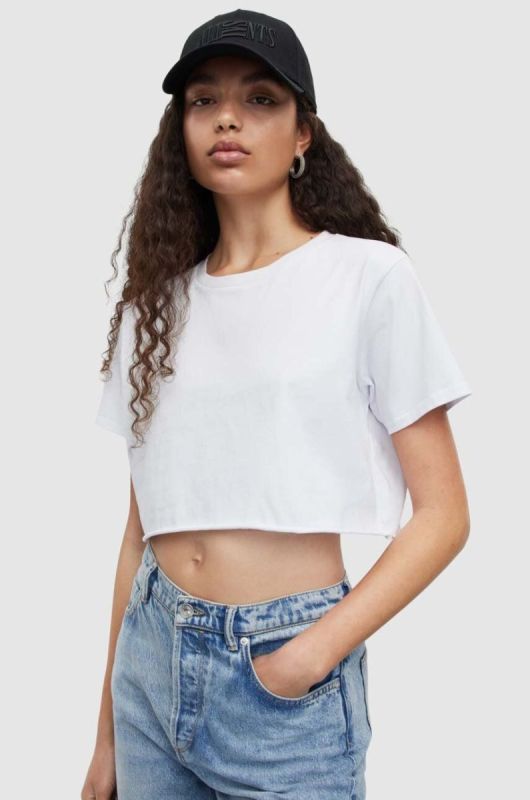 Бавовняна футболка AllSaints колір білий (3322609)
