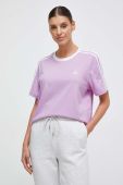 Бавовняна футболка adidas жіночий колір рожевий (3610883)