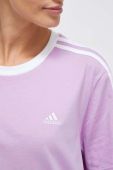 Бавовняна футболка adidas жіночий колір рожевий (3610883)