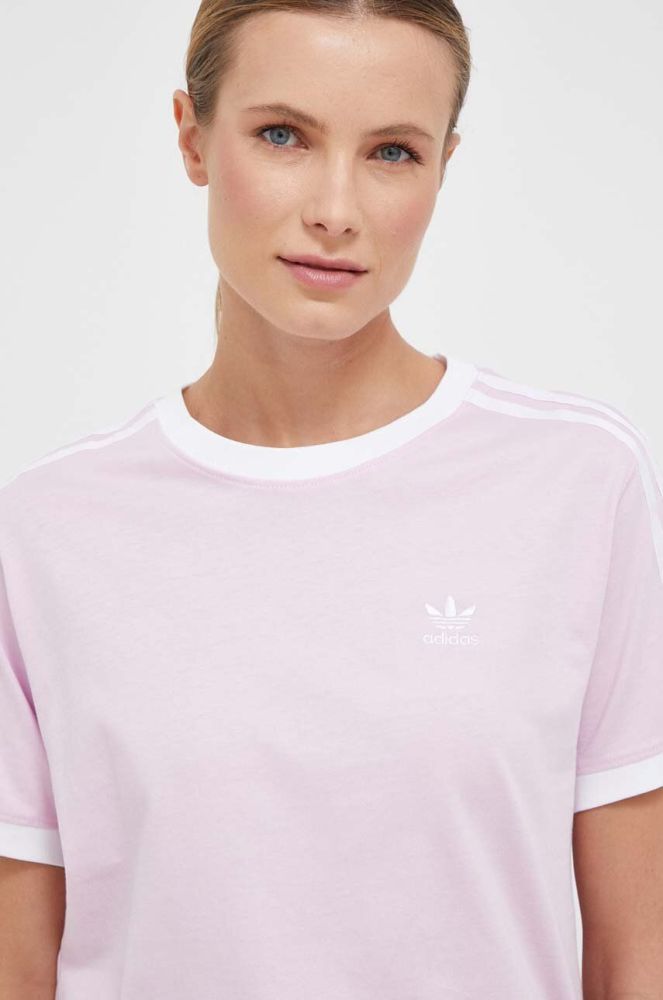 Бавовняна футболка adidas Originals колір рожевий (3360632)