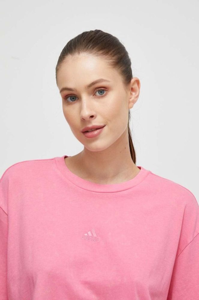 Бавовняна футболка adidas колір рожевий (3572552) фото 4