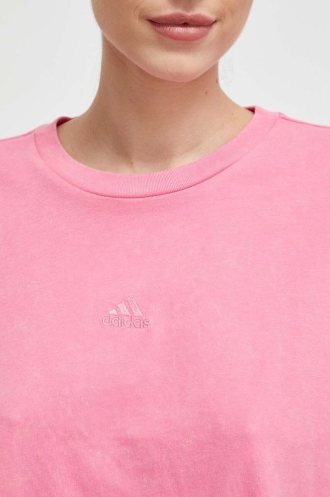 Бавовняна футболка adidas колір рожевий (3572552) фото 5