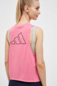 Топ для бігу adidas Performance Run Icons колір рожевий