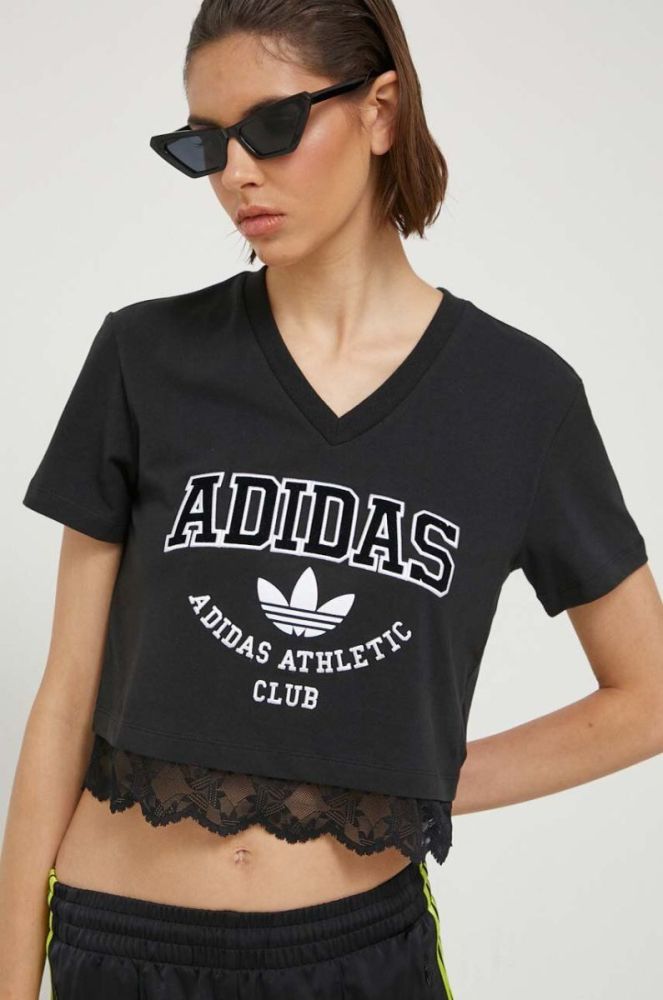 Футболка adidas Originals жіноча колір чорний (3360643) фото 4