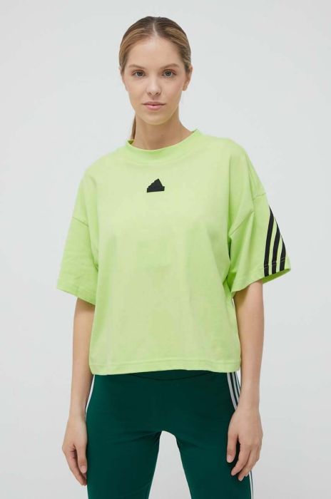 Бавовняна футболка adidas колір зелений (3310550)