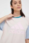 Бавовняна футболка adidas колір рожевий (3328888)