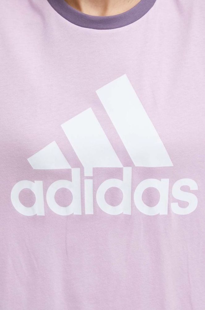 Бавовняна футболка adidas жіночий колір рожевий (3610889) фото 5