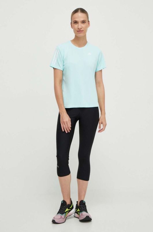 Бігова футболка adidas Performance Own the Run колір бірюзовий фото 2