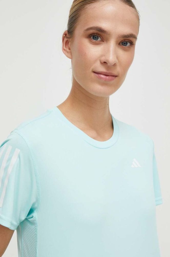 Бігова футболка adidas Performance Own the Run колір бірюзовий фото 4