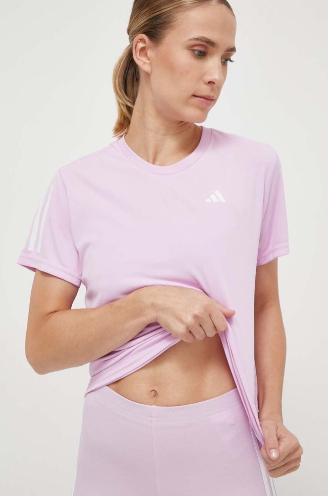 Бігова футболка  adidas Performance Own The Run колір рожевий