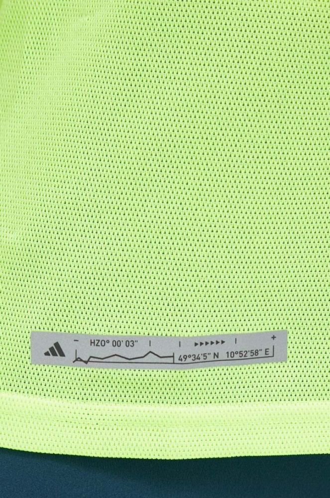 Бігова футболка adidas Performance Ultimate колір зелений фото 5