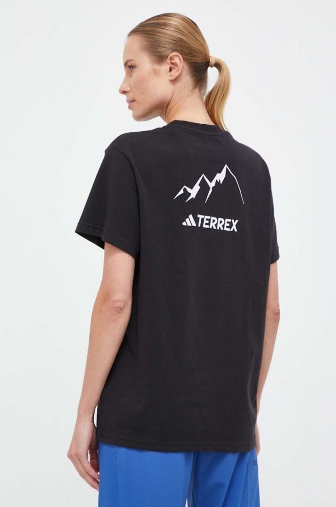 Футболка adidas TERREX Graphic MTN 2.0 жіноча колір чорний фото 3