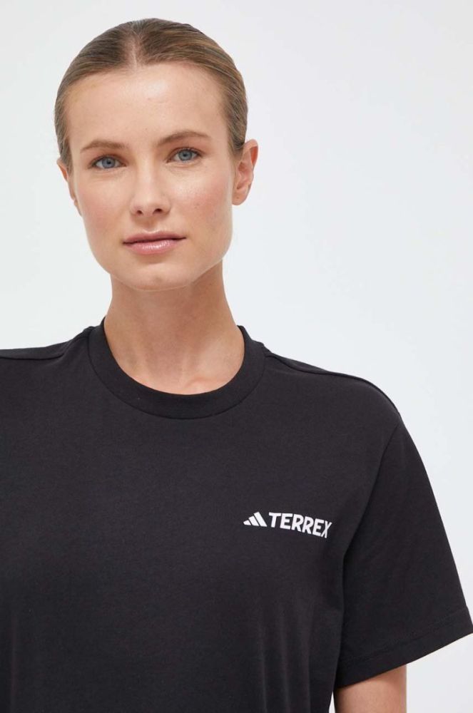 Футболка adidas TERREX Graphic MTN 2.0 жіноча колір чорний фото 4