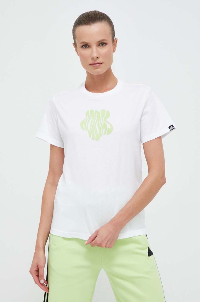 Бавовняна футболка adidas колір білий (3352056)
