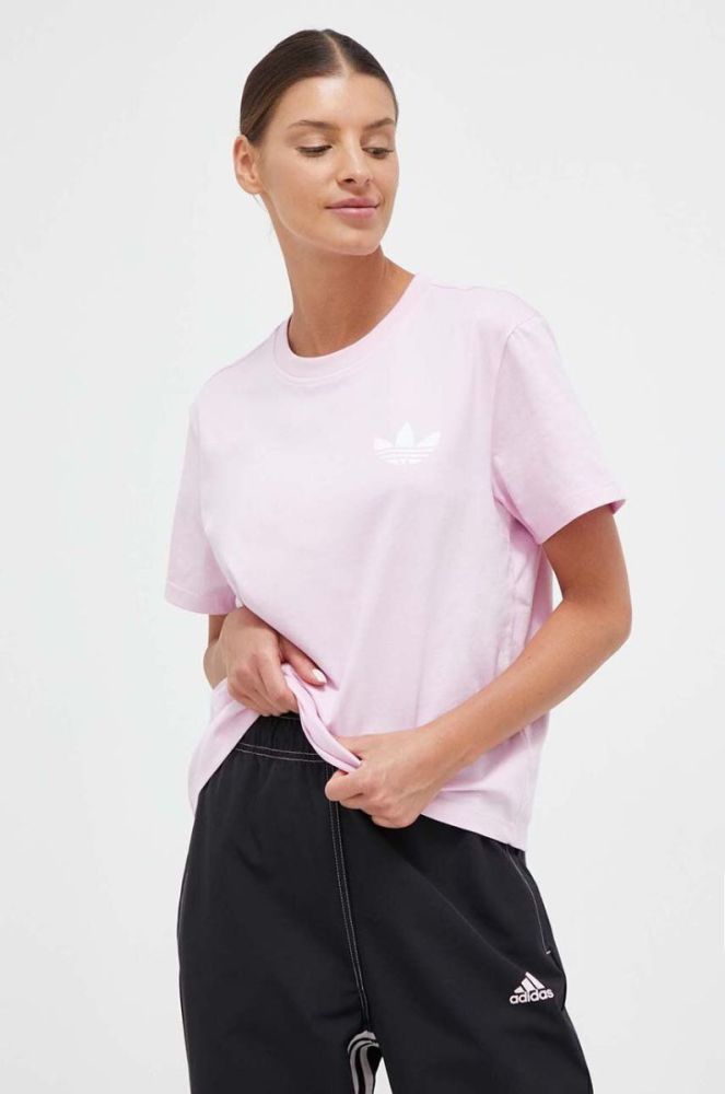 Бавовняна футболка adidas Originals колір рожевий (3504921) фото 4