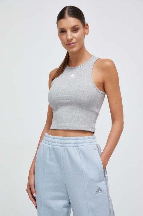 Топ adidas Originals жіночий колір сірий (3603399)