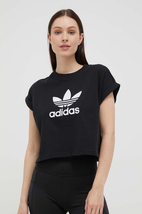 Бавовняна футболка adidas Originals колір чорний (3288291)