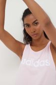 Бавовняний топ adidas колір рожевий (3373692)