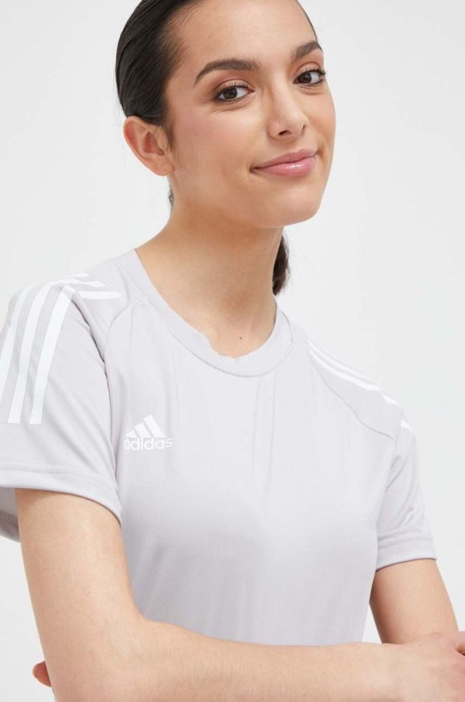 Тренувальна футболка adidas Performance Hilo колір сірий фото 4