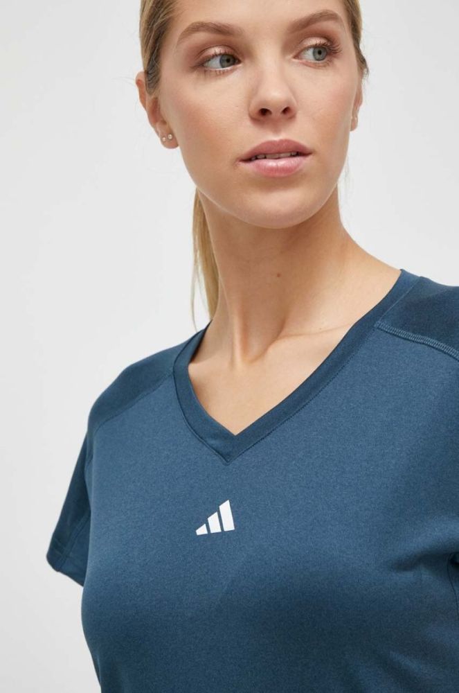Тренувальна футболка adidas Performance Train Essentials Minimal Branding колір зелений фото 4
