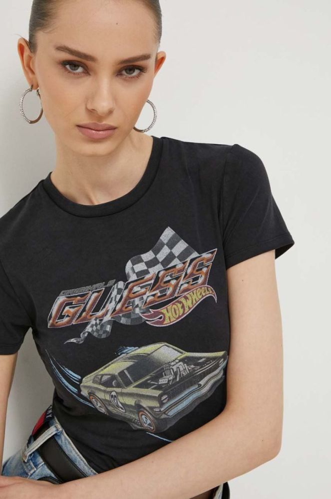 Футболка Guess Originals жіноча колір чорний (3366993) фото 4