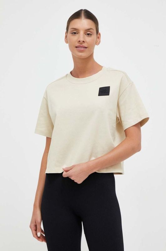 Бавовняна футболка The North Face колір бежевий (3504943)