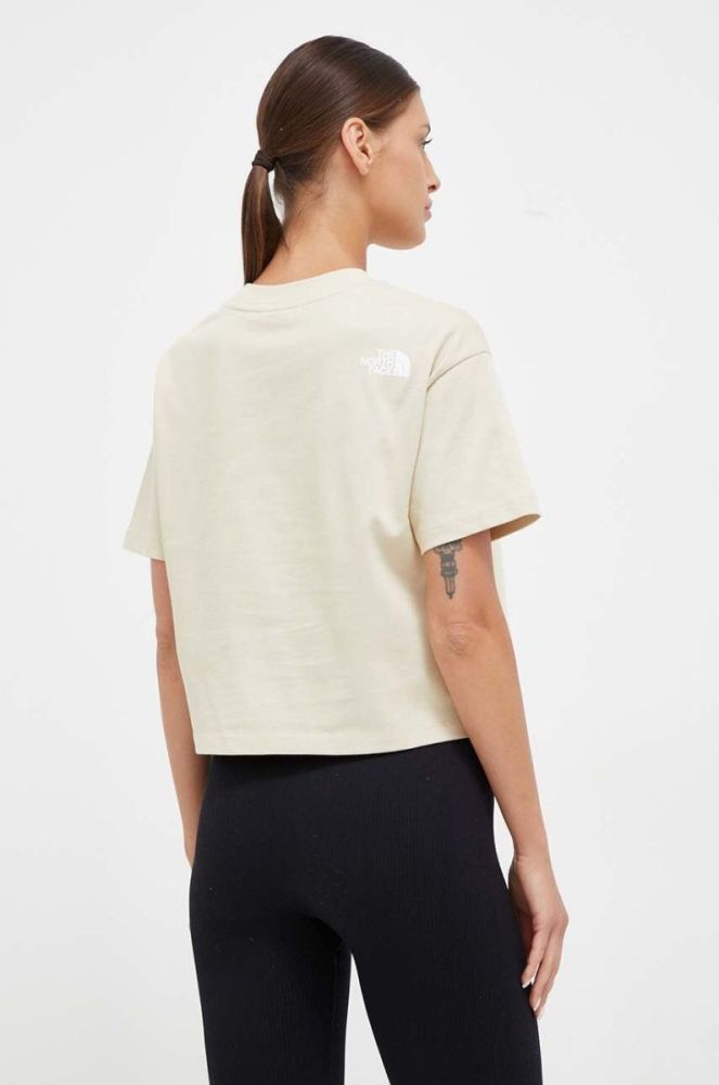 Бавовняна футболка The North Face колір бежевий (3504943) фото 3