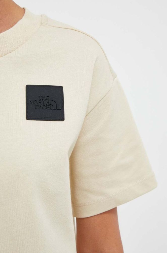 Бавовняна футболка The North Face колір бежевий (3504943) фото 4