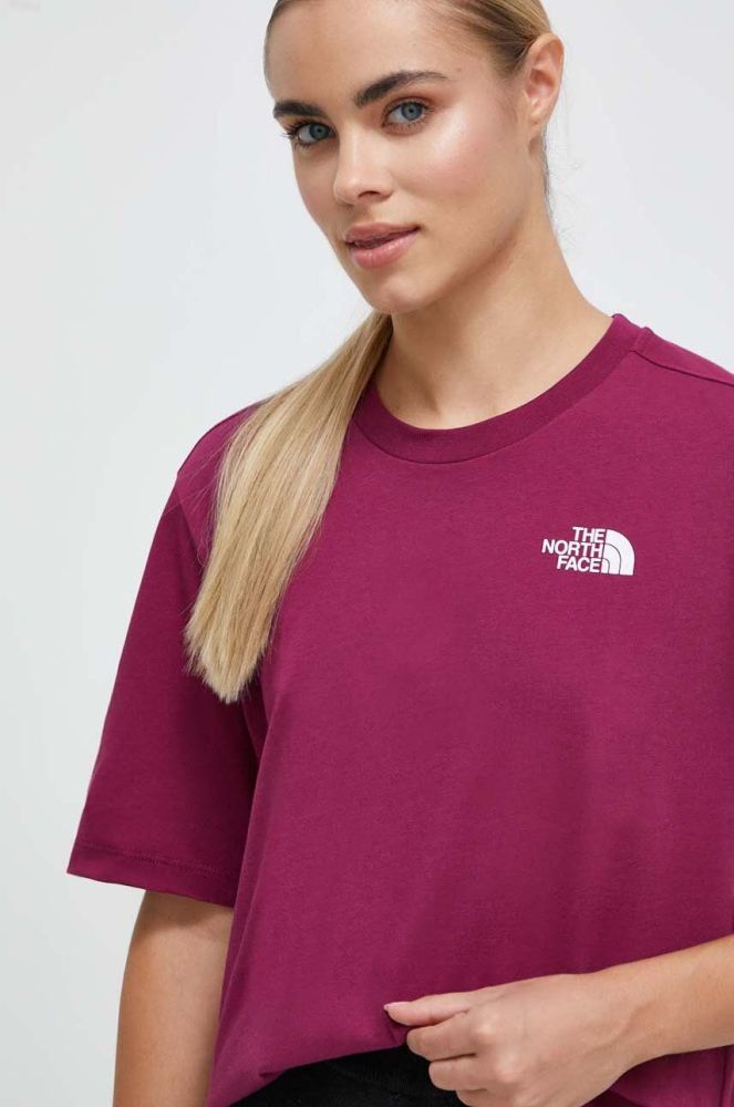 Бавовняна футболка The North Face колір фіолетовий (3583275)