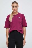 Бавовняна футболка The North Face колір фіолетовий (3583275)